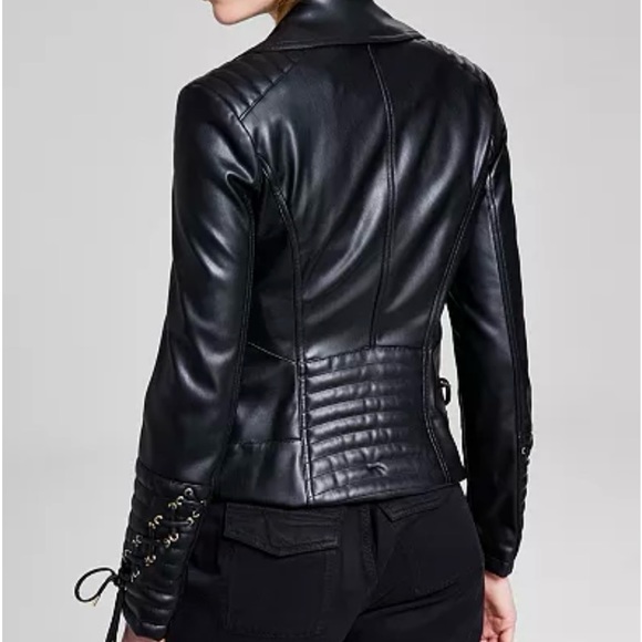 Guess  black leather jacket - Picture 2 of 4